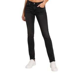 Rag & Bone JEAN‎ Faded Black Mid Rise Slim Skinny Jeans Women's 26